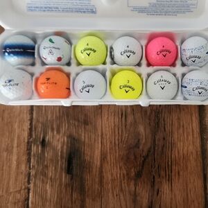 Callaway, TaylorMade and Top Flite Assorted Golf Balls - Multi-Color Set